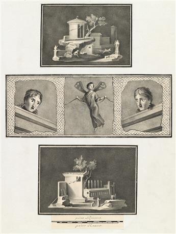 GIOVANNI ELIA MORGHEN (Italian, circa 1721-after 1789) Group of 4 studies from frescoes at Herculaneum.